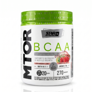 BCAA aminoácidos encadenados Star Nutrition - MTOR BCAA Frutilla Lime