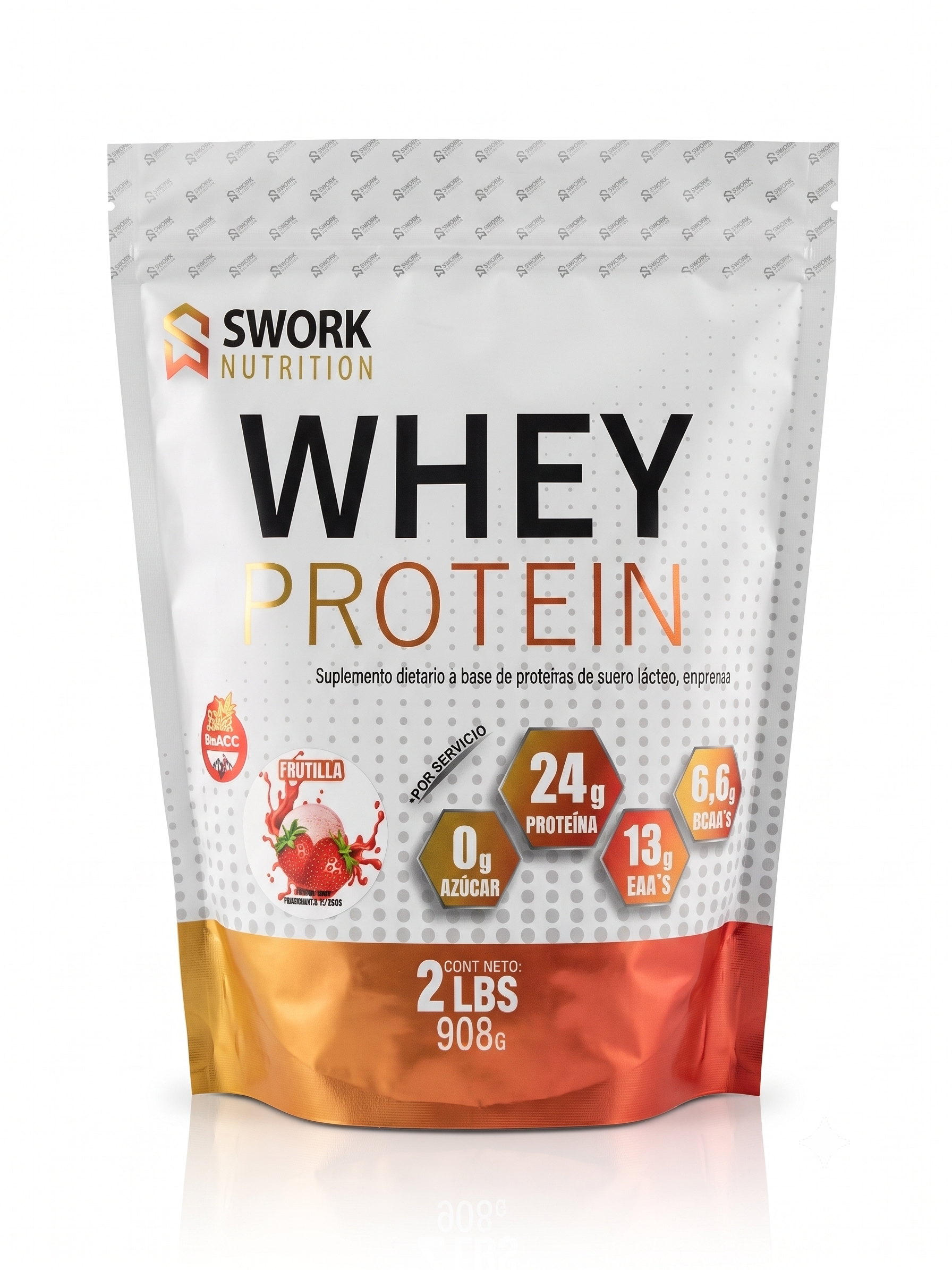 Proteína de suero de leche concentrada 1kg Swork Nutrition - Whey Protein