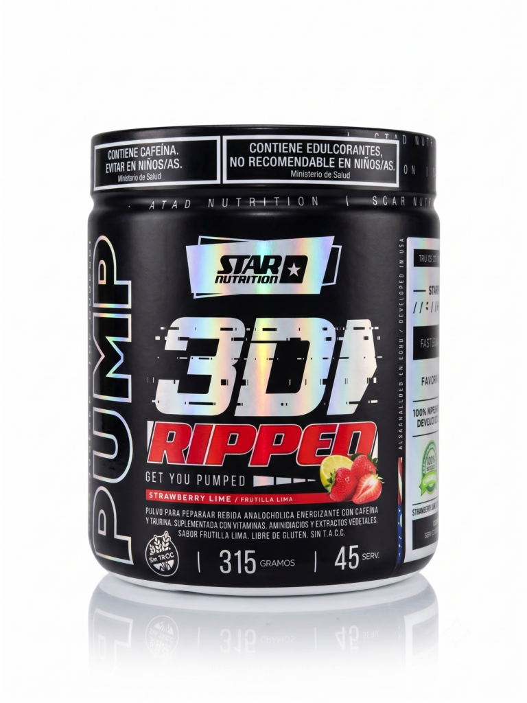 Pre entrenos Star Nutrition - Pump 3DP Ripped Strawberry Lime