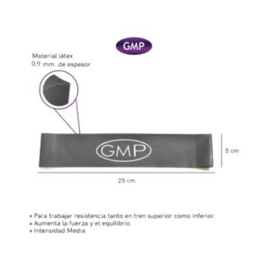 Banda circular latex densidad media - gris