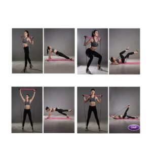 Barra con bandas lateral para ejercicio  de pilates