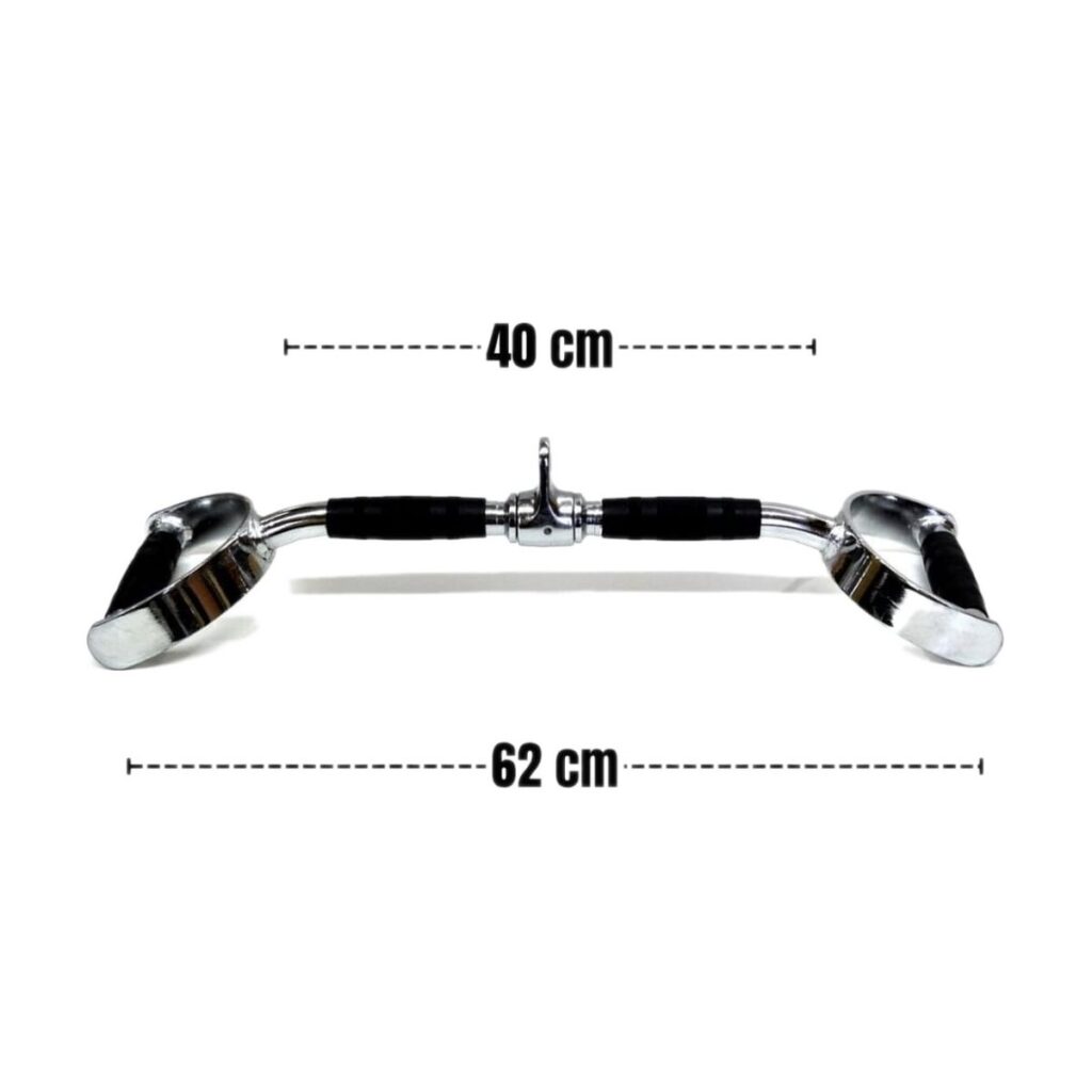 Barra recta cromada giratoria para polea de  triceps y biceps