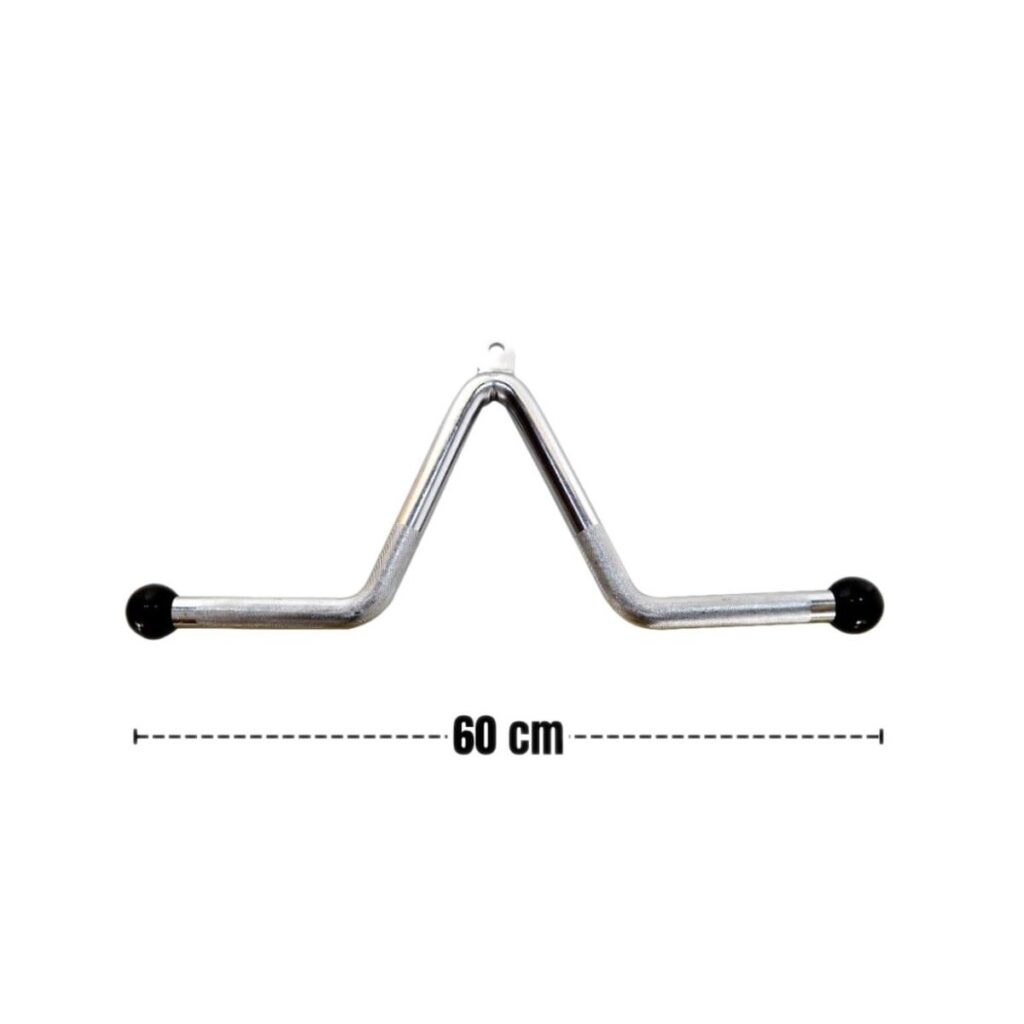 Barra en V cromada macizas para biceps y triceps