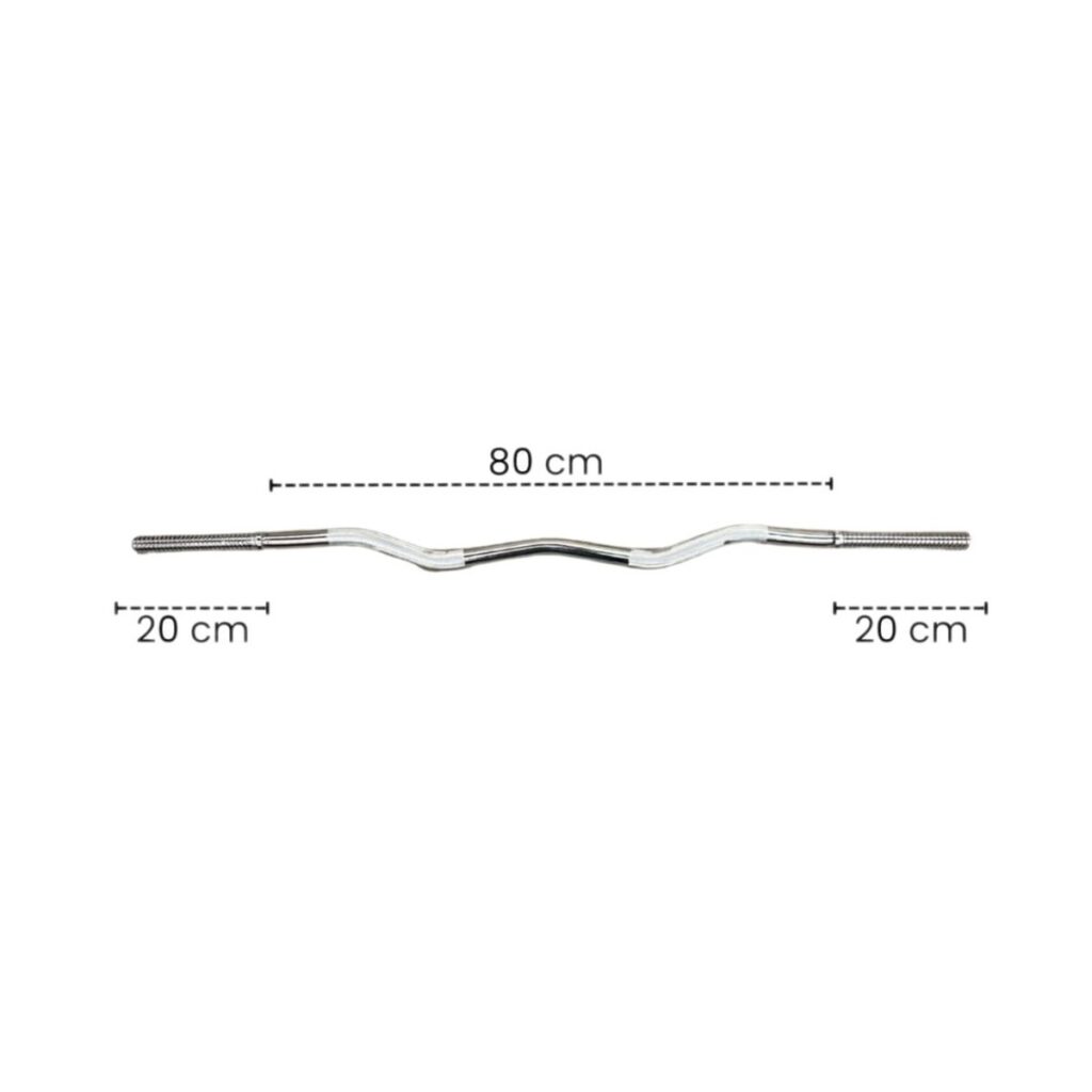 Barra EZ cromada con topes 1.10mt