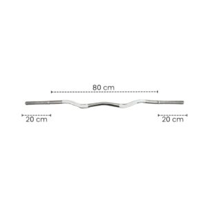 Barra EZ cromada con topes 1.10mt