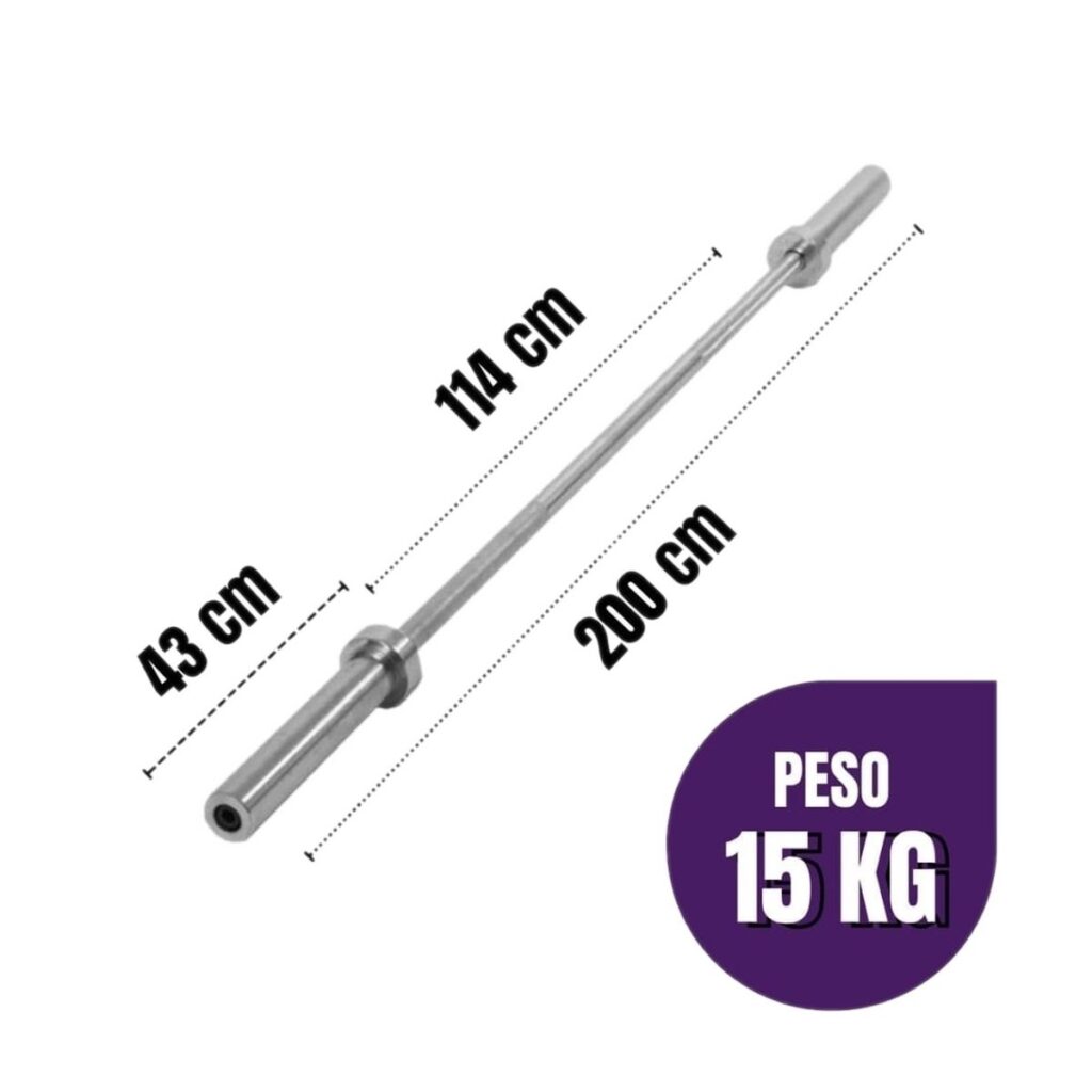 Barra olimpica 2mt de 15kg