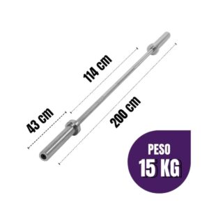 Barra olimpica 2mt de 15kg
