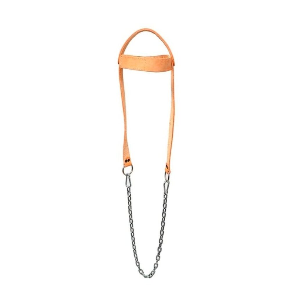 Cabezal con cadena de cuero