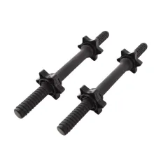 Mancuernas hierro hueco 36cm recubierto en pvc con rosca 24mm