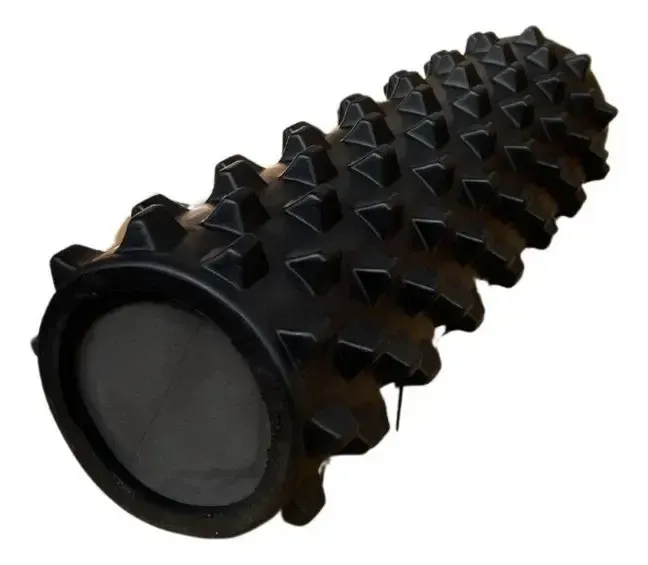 Rolo texturado 45 x 14 cm – macizo irrompible c/pinches – NEGRO