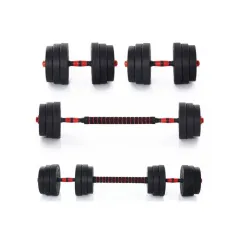 Set ajustable mancuernas + barra de 25 kg