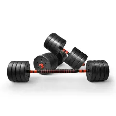 Set ajustable mancuernas + barra de 50 kg