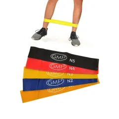 Set de 5 bandas elásticas latex circulares 5x30 cm – 5 tensiones incluye bolsa para llevarlas