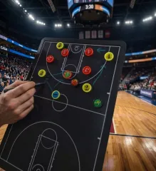 Tablero magnético electrónico para entrenamiento de basquet