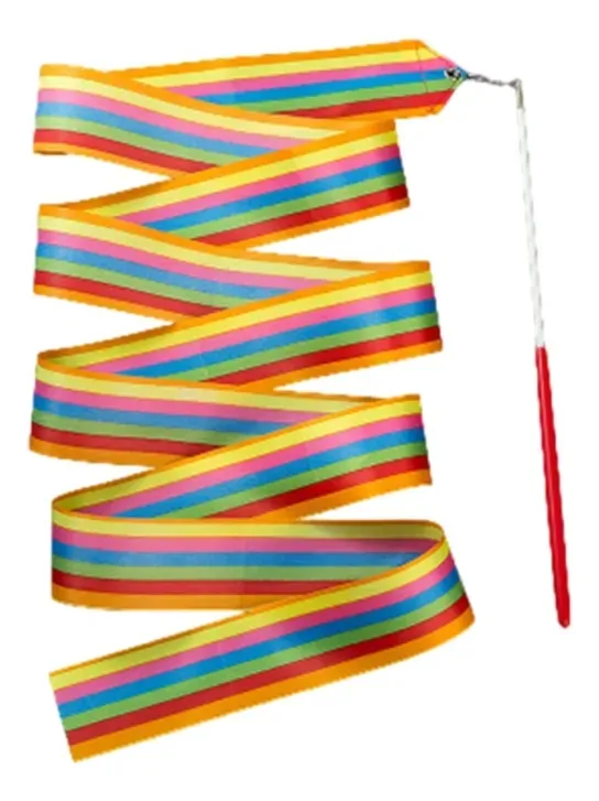 Cinta y varilla multicolor para gimnasia artística